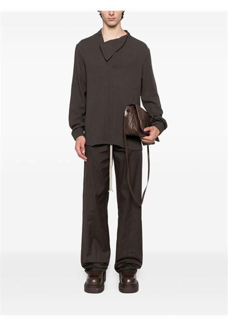 Pantaloni con coulisse in marrone Rick owens - uomo RICK OWENS | RU02E1378TE78